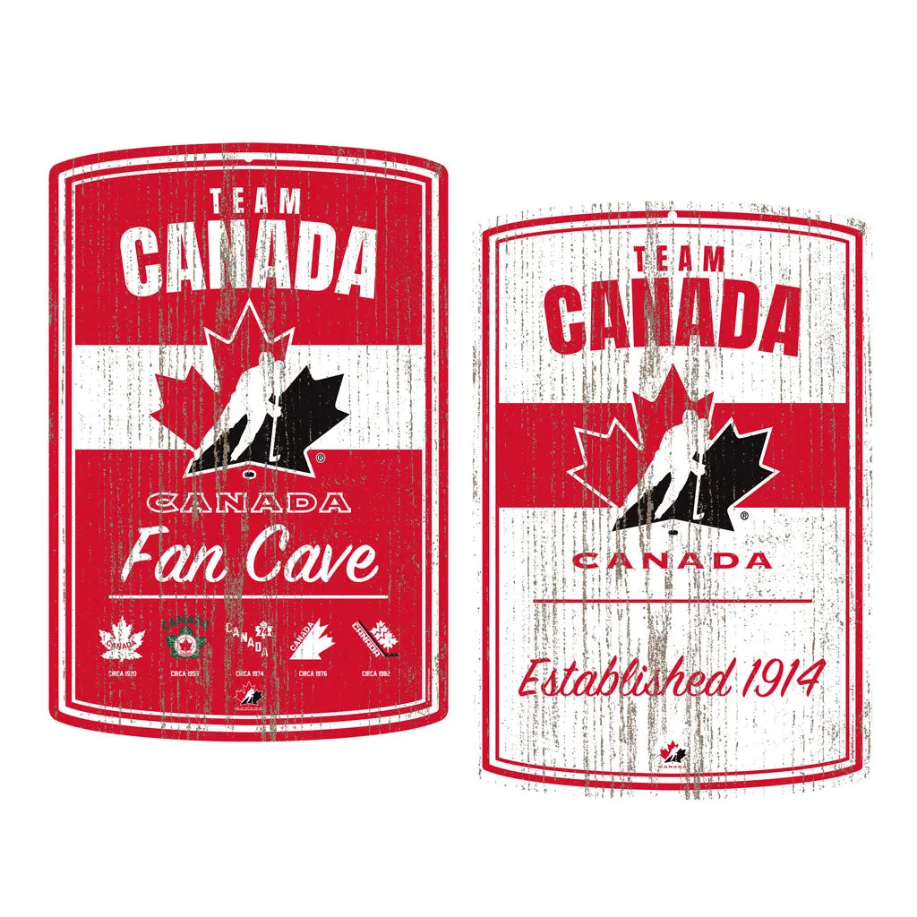Team Canada 16x23 2 pack Established Faux Wood Wall Signs