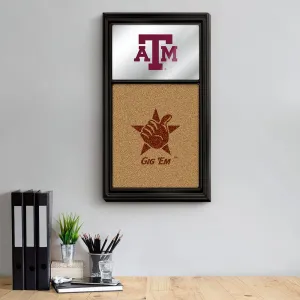 Texas A&M Aggies: Dual Logo - Mirrored Cork Note Board