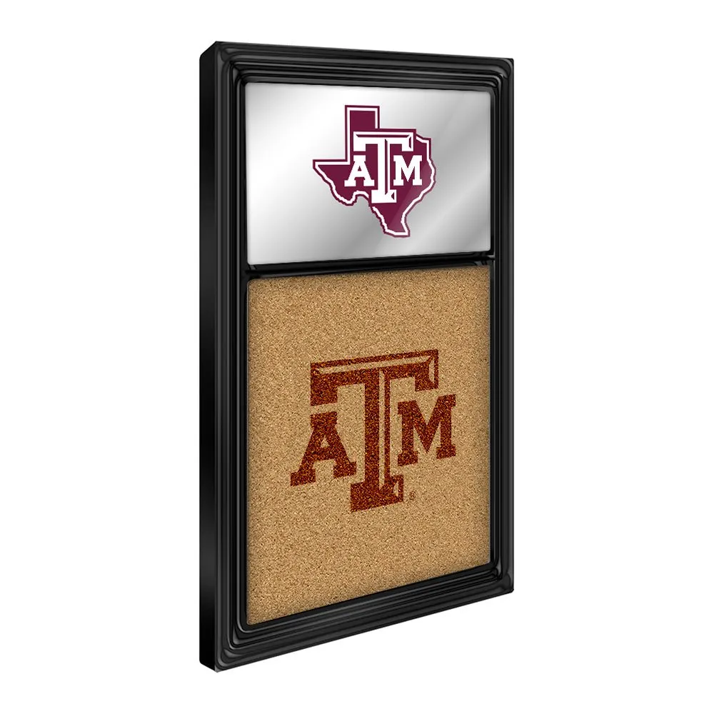 Texas A&M Aggies: Dual Logo - Mirrored Cork Note Board