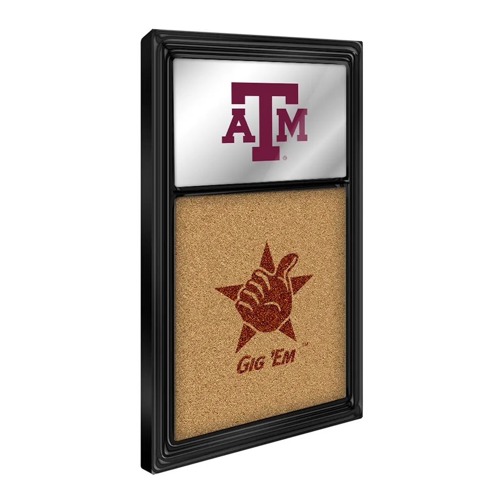 Texas A&M Aggies: Dual Logo - Mirrored Cork Note Board