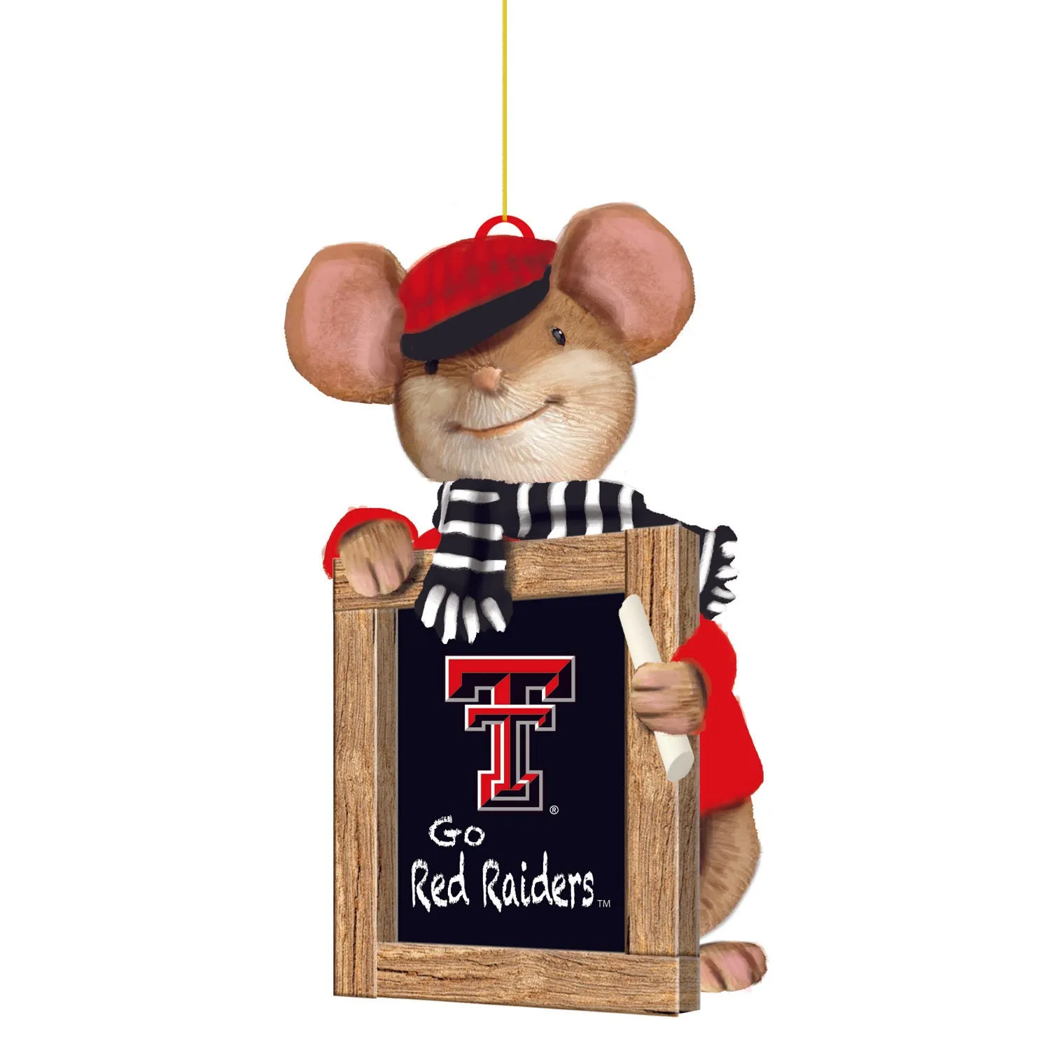 Texas Tech University, Holiday Mouse Ornament,3ot963mou