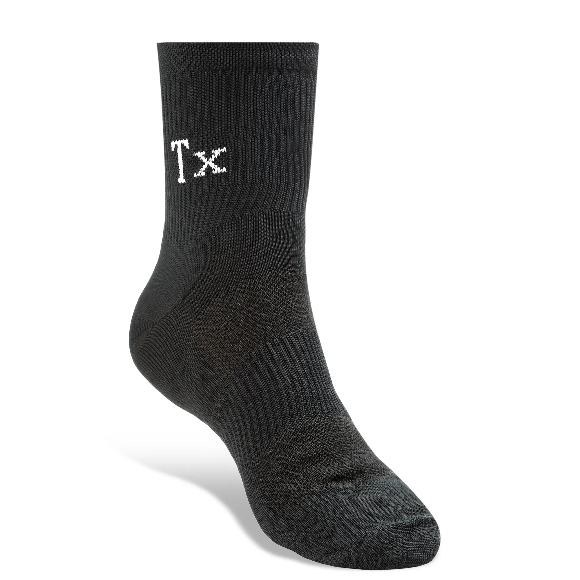 Texlon Men Ankle Length Polyamide Spandex Top Net Airy Long Rib Center Elastic Sports Socks Pack of 5