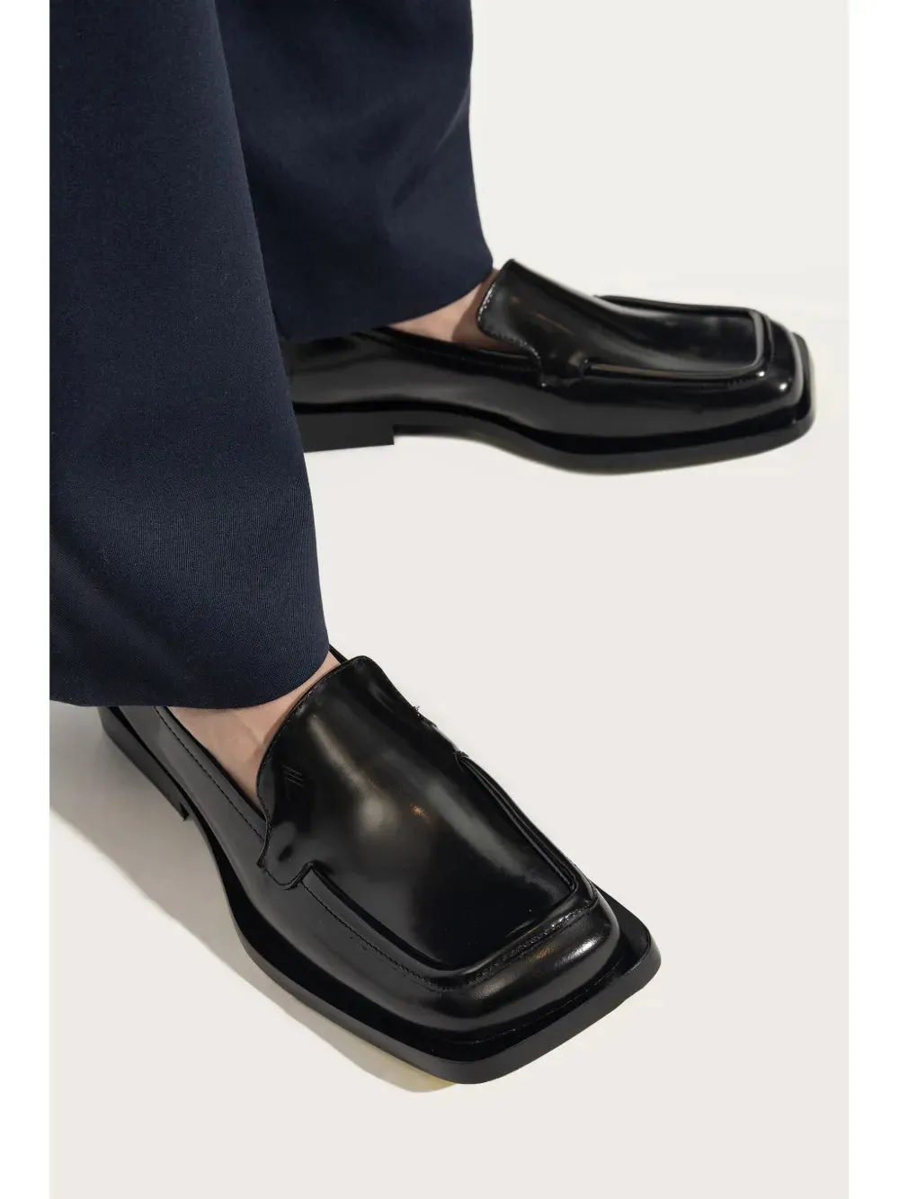 The Attico leather loafers