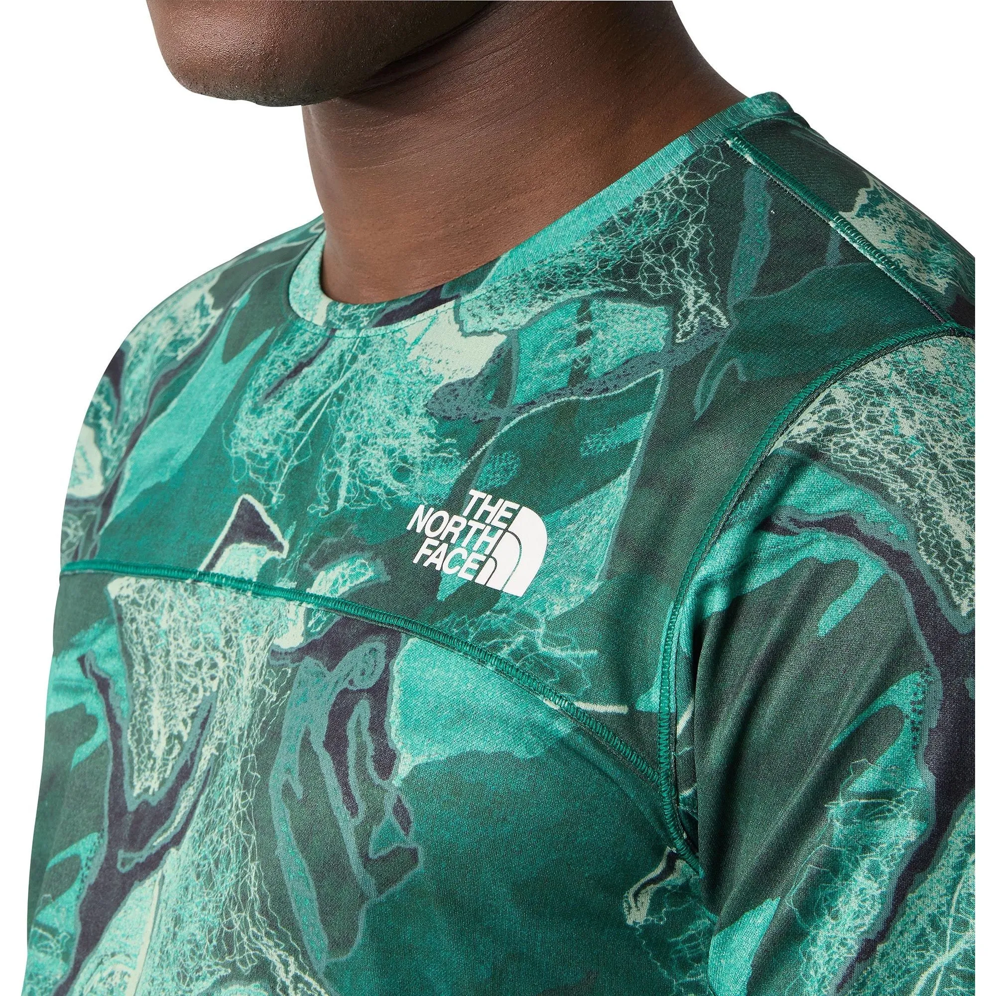 The North Face Sunriser Short Sleeve Mens Running Top - Green