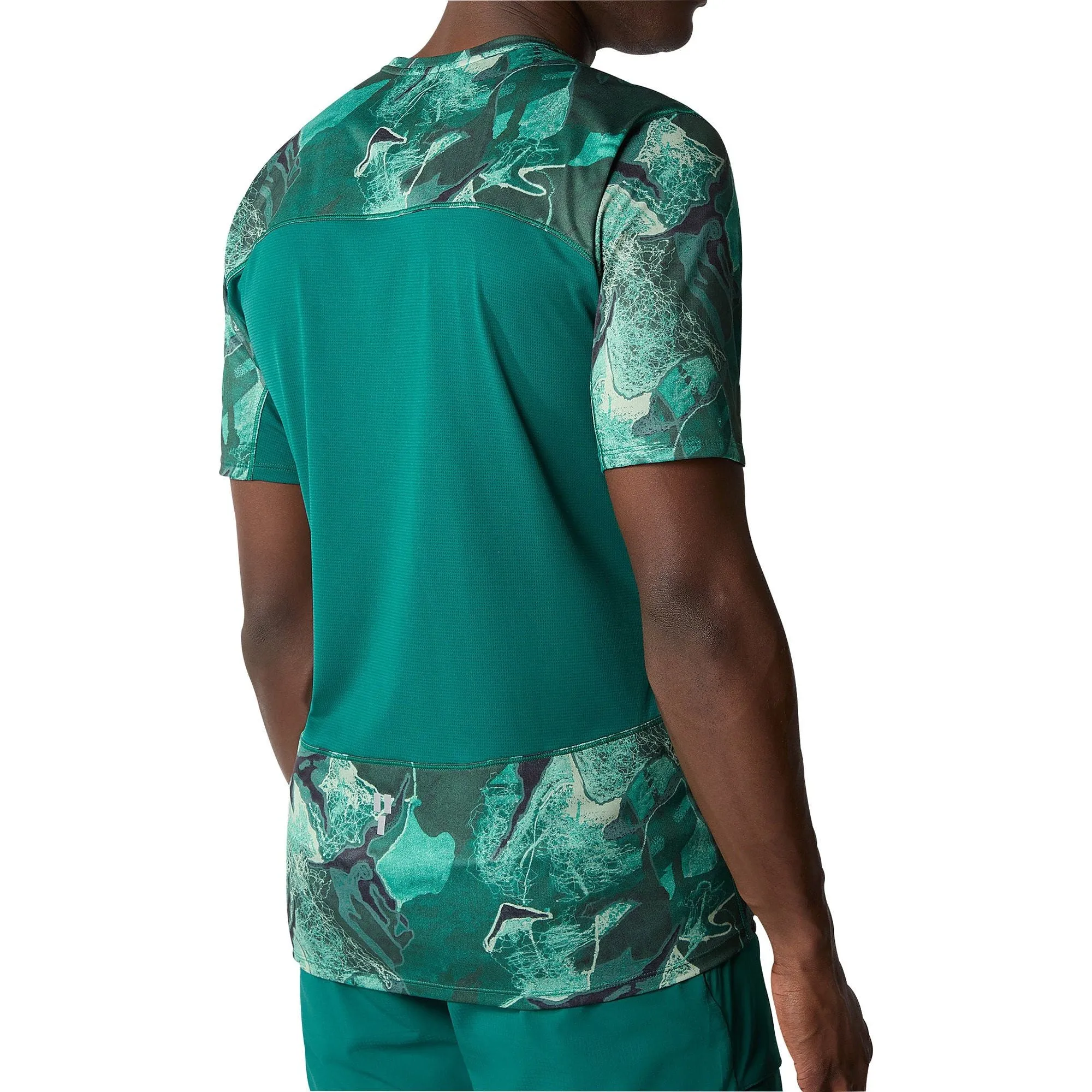 The North Face Sunriser Short Sleeve Mens Running Top - Green