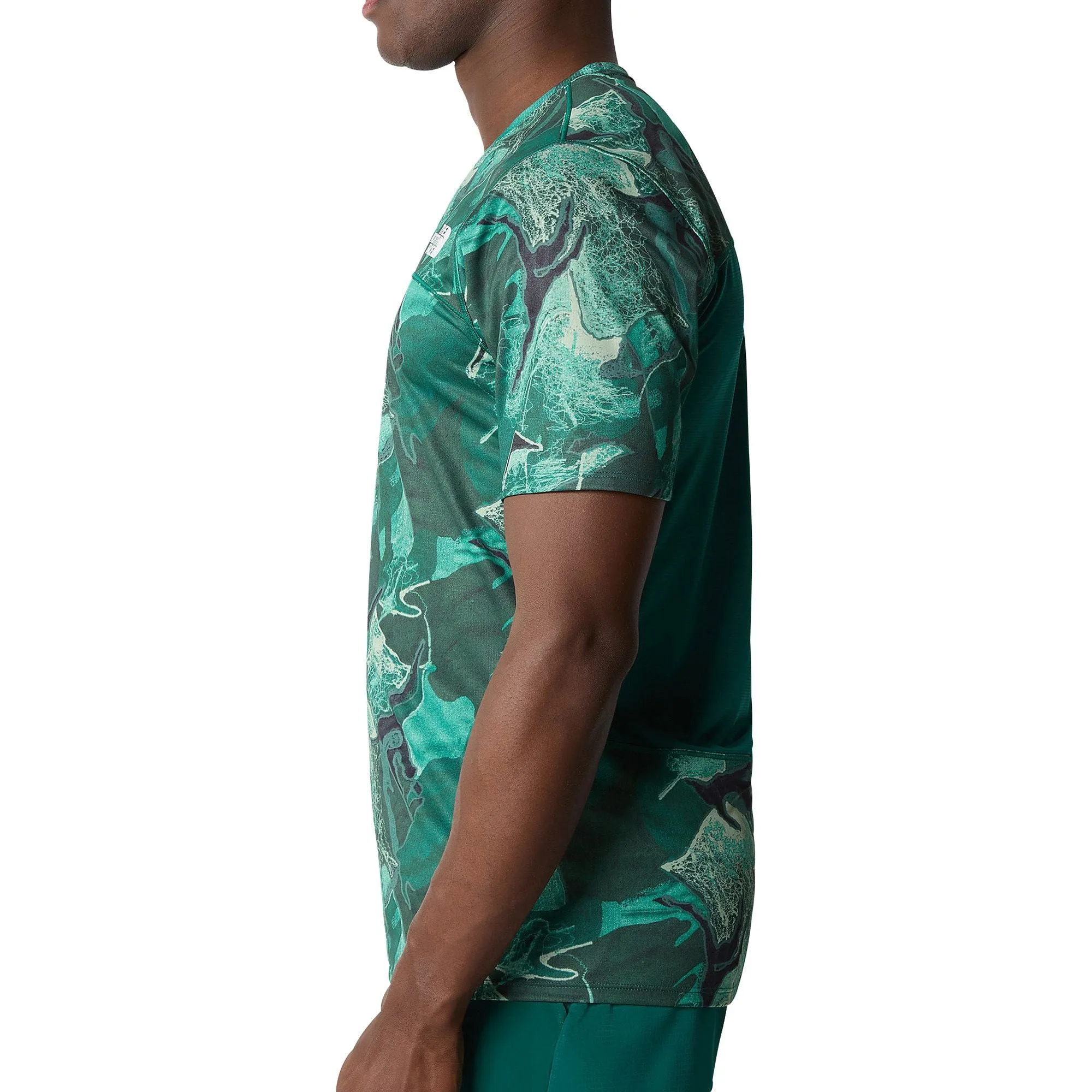 The North Face Sunriser Short Sleeve Mens Running Top - Green
