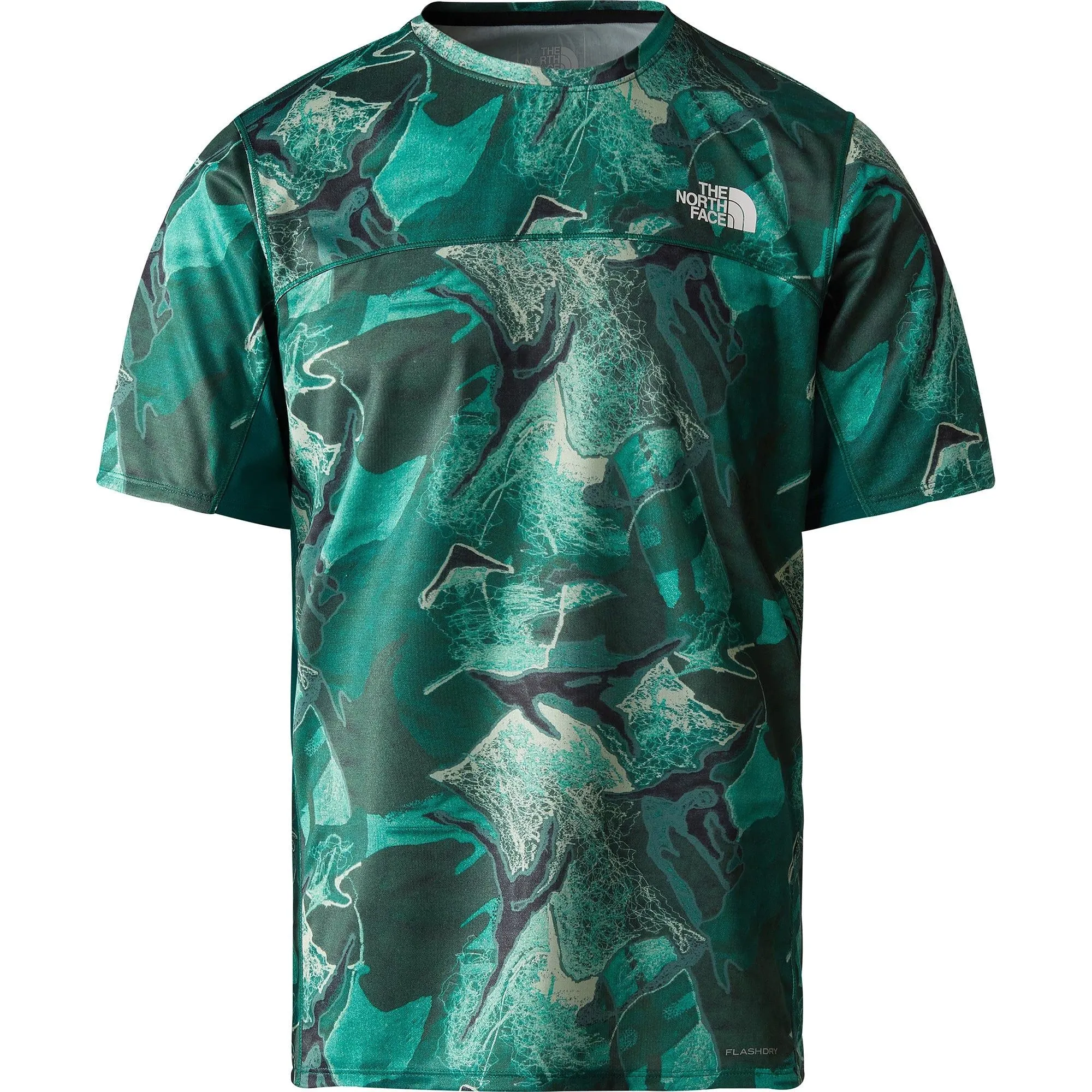 The North Face Sunriser Short Sleeve Mens Running Top - Green
