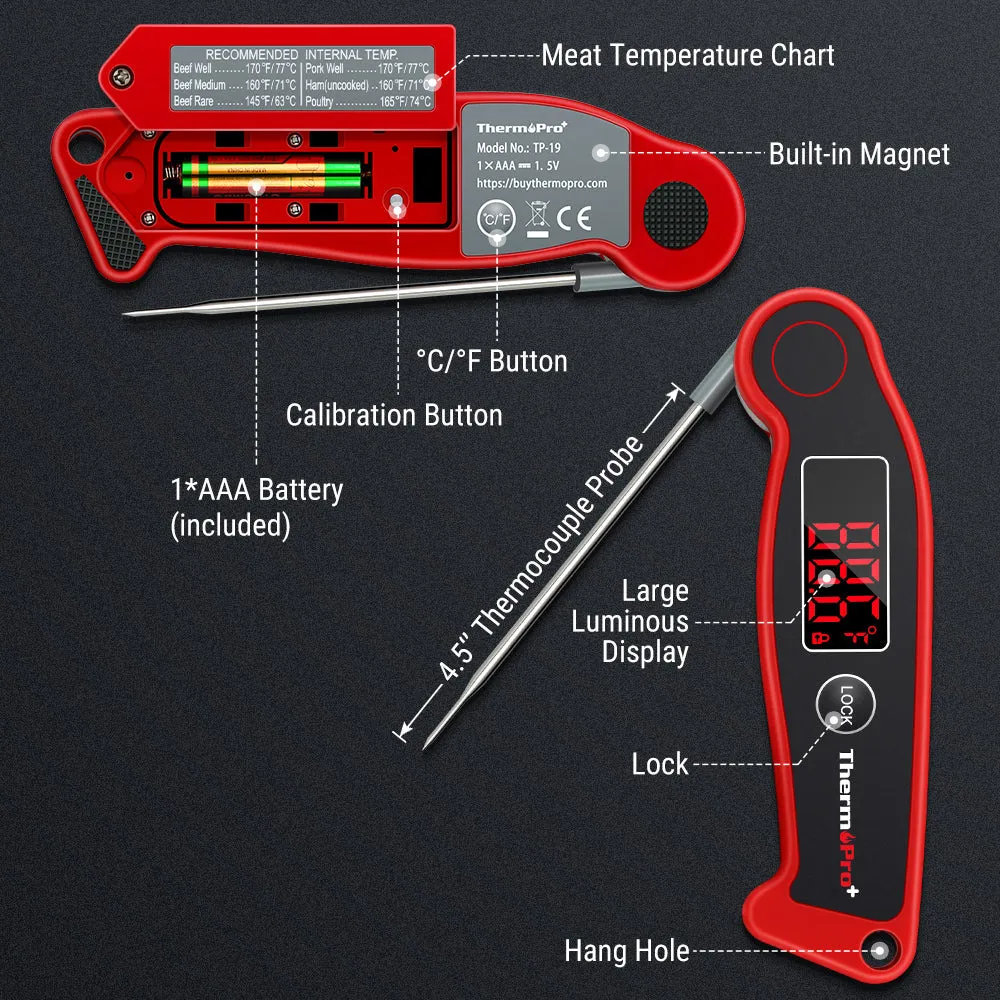 ThermoPro TP19 Ultra-fast Thermocouple Instant Read Thermometer