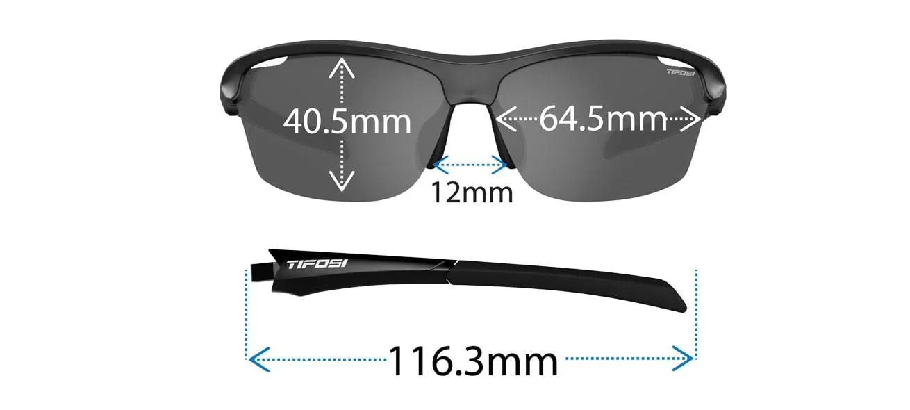 Tifosi Intense Sunglasses Gloss Black/Silver Mirror Smoke Lenses
