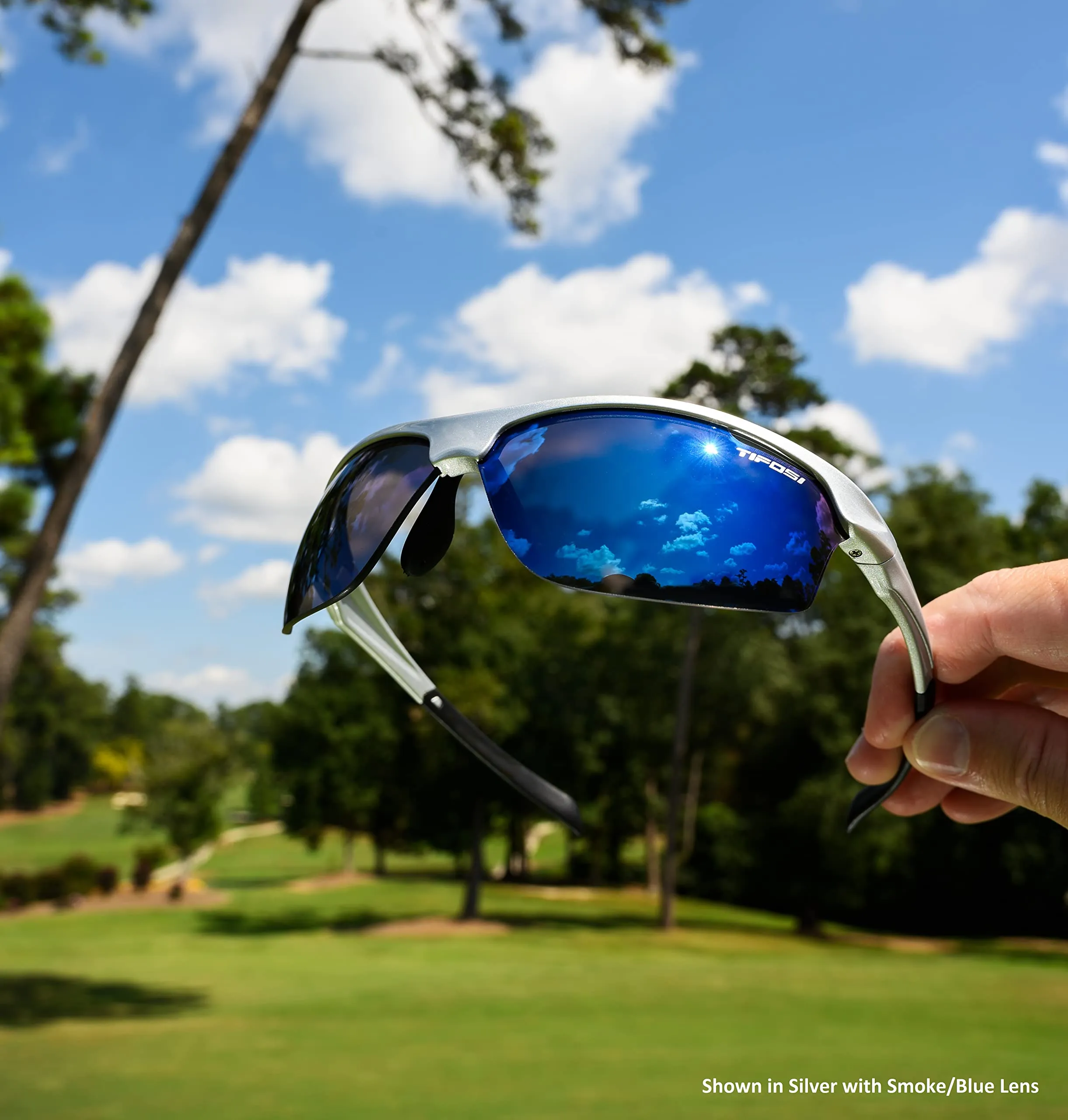 Tifosi Intense Sunglasses Gloss Black/Silver Mirror Smoke Lenses