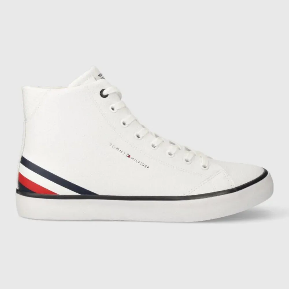 Tommy Hilfiger TH Hi Vulc Core LTH Sneaker Men - WHT