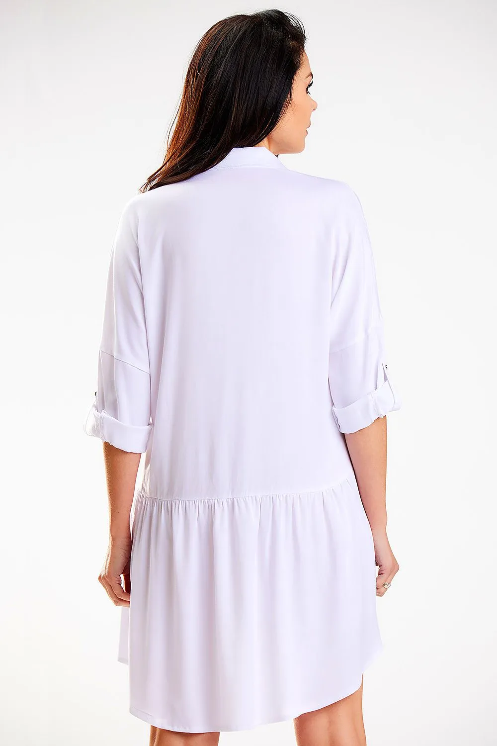 Trapezoidal Collar Loose Fit Dress