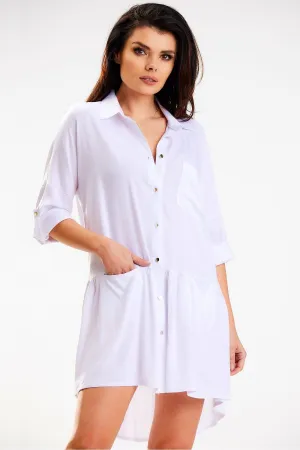 Trapezoidal Collar Loose Fit Dress