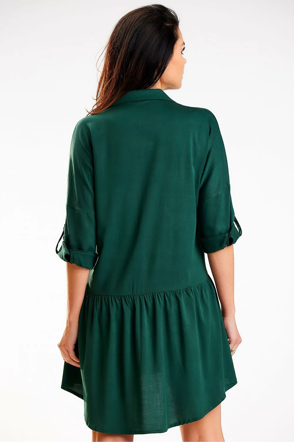 Trapezoidal Collar Loose Fit Dress