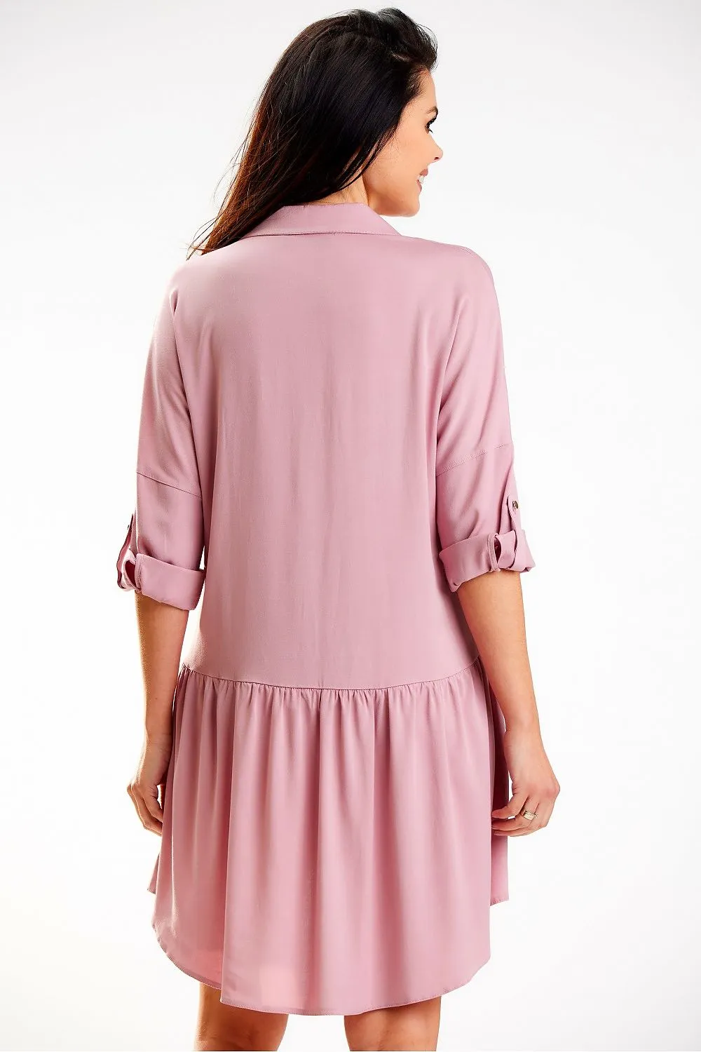 Trapezoidal Collar Loose Fit Dress
