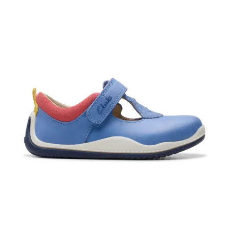 UK 5 Blue Noodle Bright T-Bar Velcro Walker