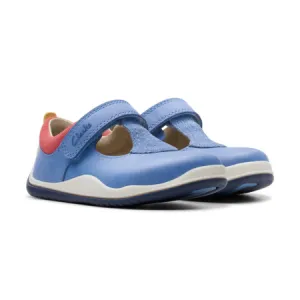 UK 5 Blue Noodle Bright T-Bar Velcro Walker