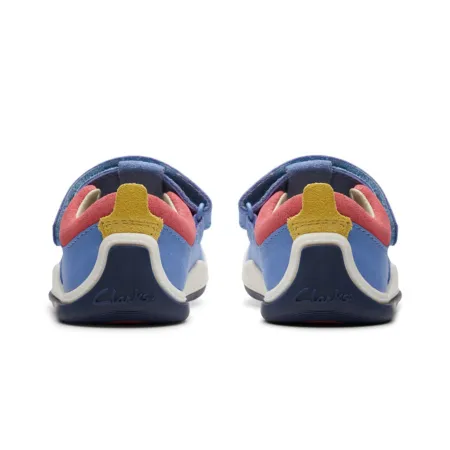 UK 5 Blue Noodle Bright T-Bar Velcro Walker