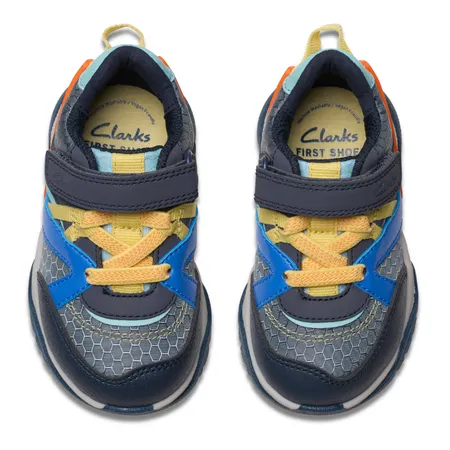 UK 5.5 Grey Combo Feather Pace Trainers