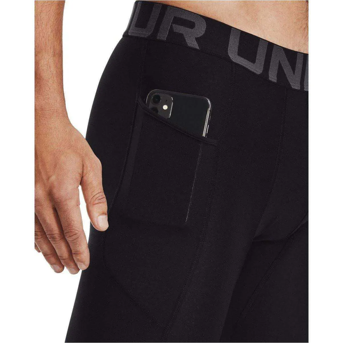 Under Armour HeatGear Compression Mens Long Running Tights - Black