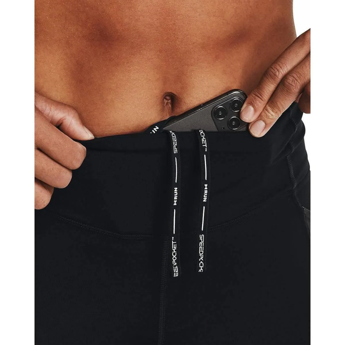 Under Armour SpeedPocket Womens Long Running Tights - Black