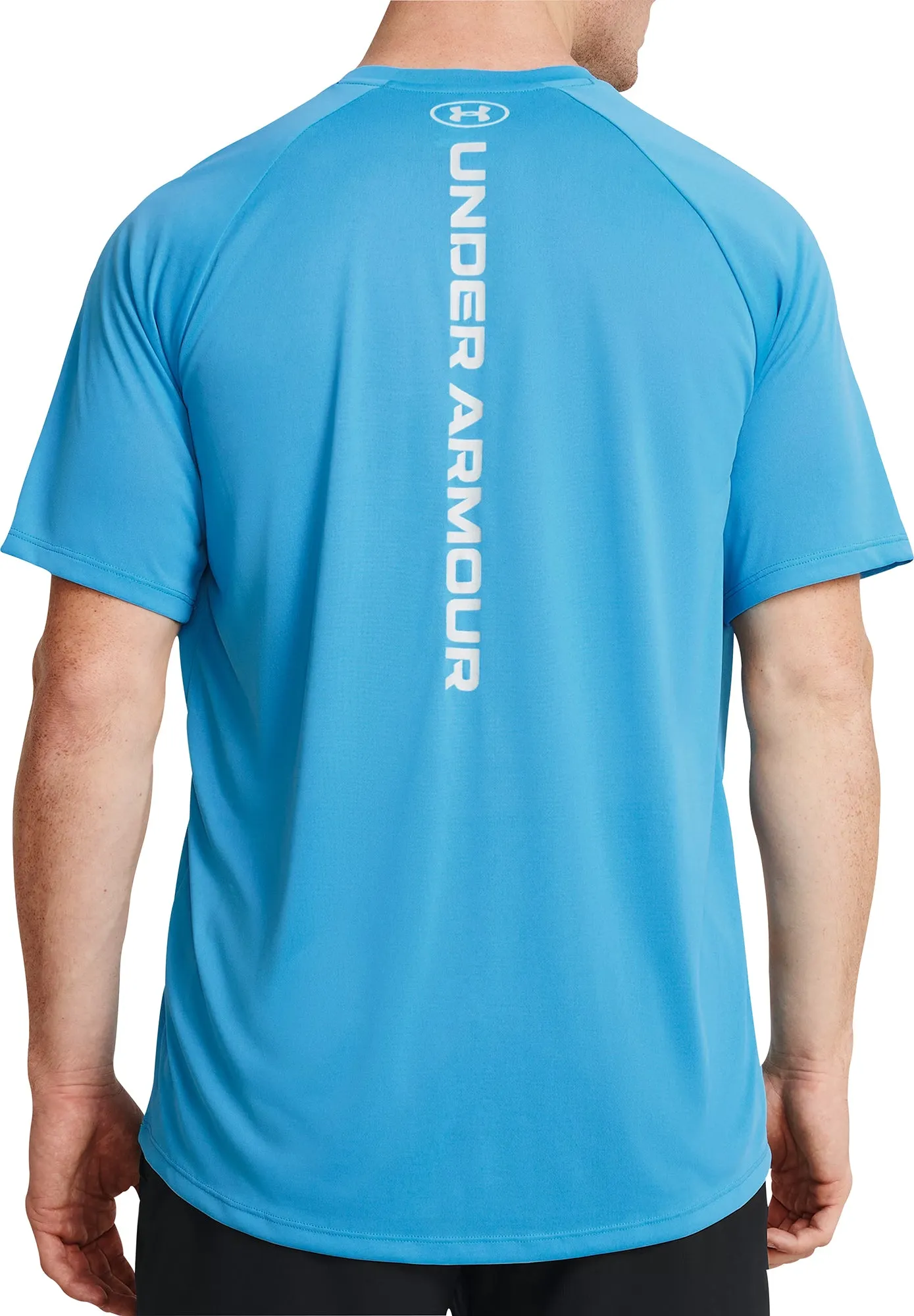 Under Armour Tech Reflective Short Sleeve Mens Running Top - Blue