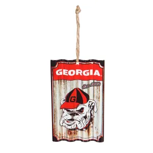 University of Georgia, Metal Corrugate Ornament,3ot914mc