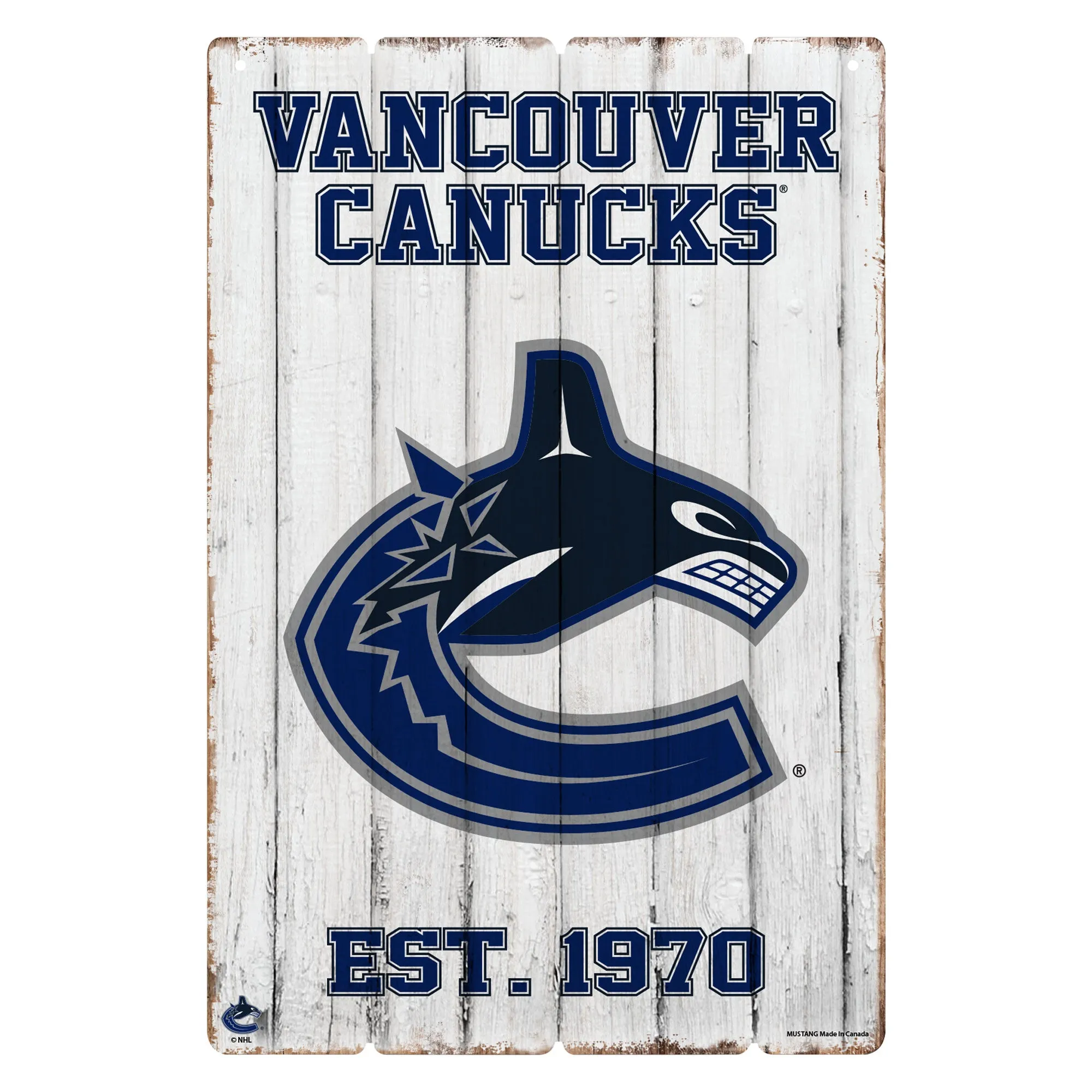 Vancouver Canucks 24x16 Established Faux  Wood Sign