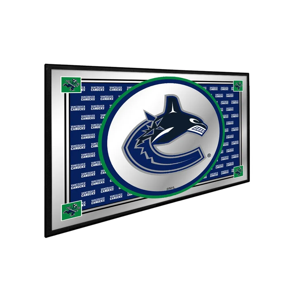 Vancouver Canucks: Team Spirit - Framed Mirrored Wall Sign