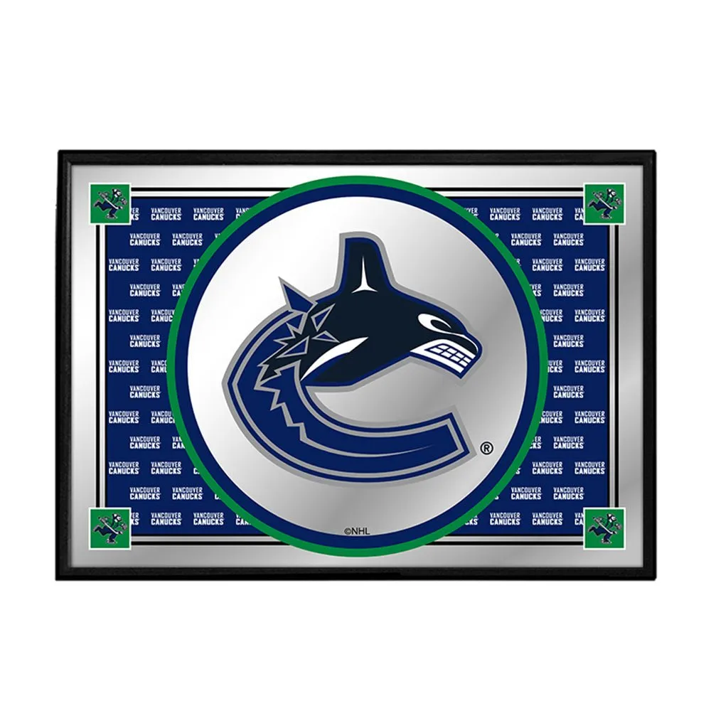 Vancouver Canucks: Team Spirit - Framed Mirrored Wall Sign