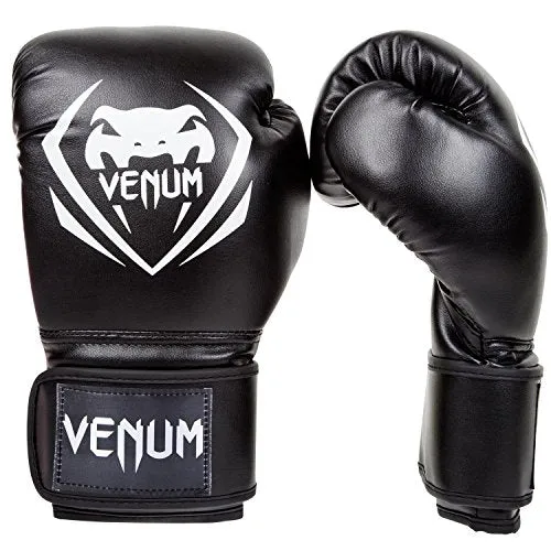 Venum Contender Boxing Gloves - 10 oz, Black/Black, 10 oz