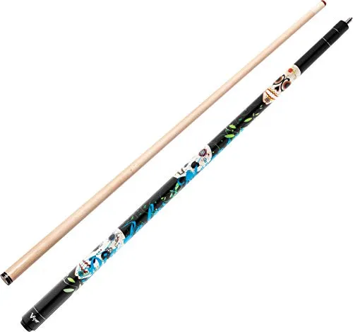 Viper Underground 58" 2-Piece Billiard/Pool Cue, Dia De Los Muertos, 18 Ounce