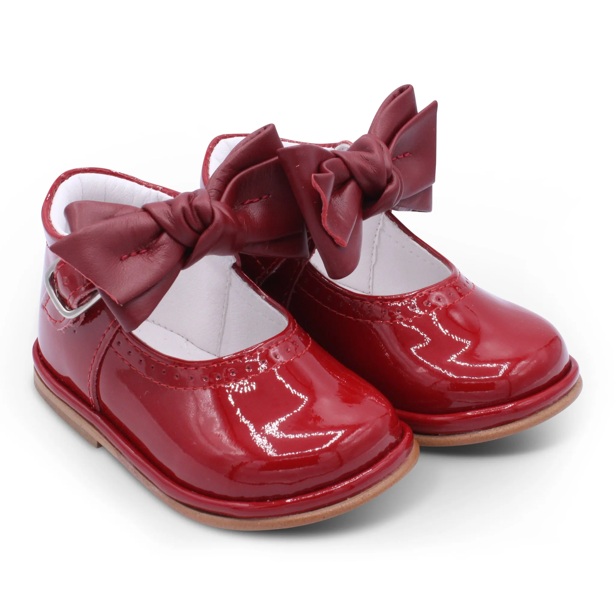 'Vitoria' Girls Red Patent Bar Shoes