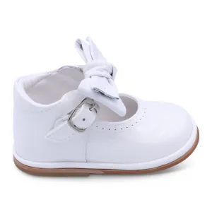 'Vitoria' Girls White Patent Bar Shoes