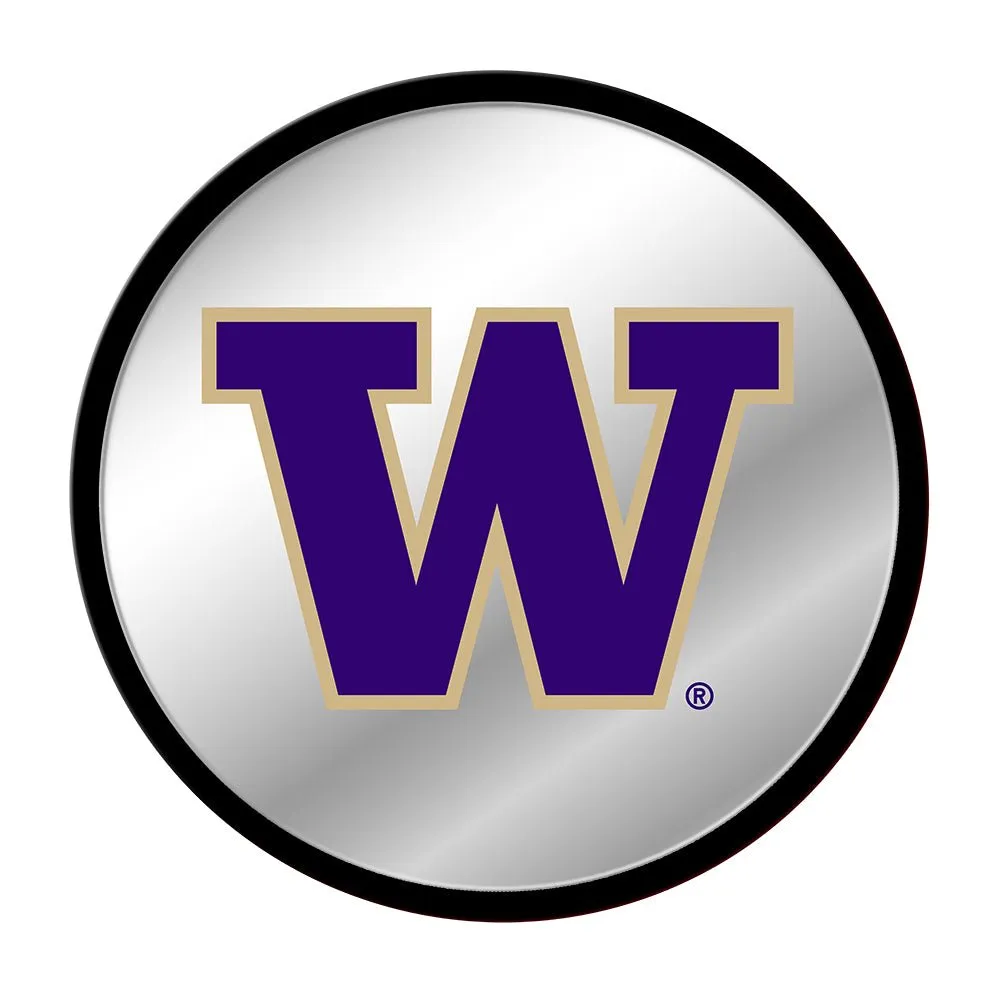 Washington Huskies: Modern Disc Mirrored Wall Sign