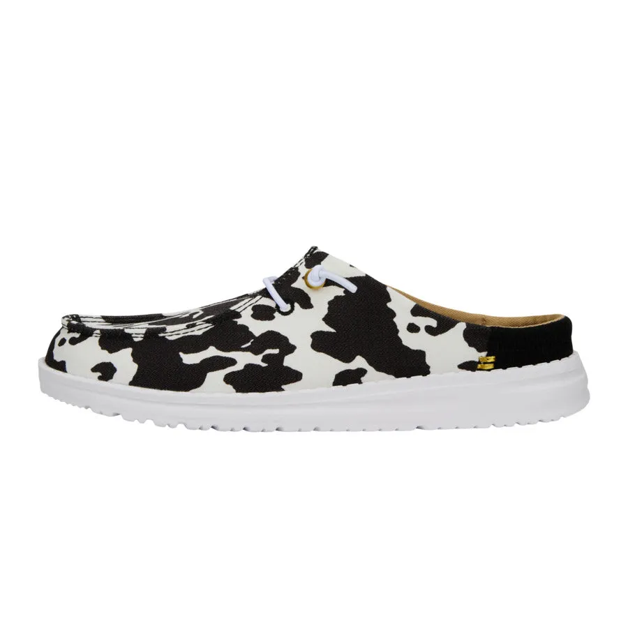 Wendy Slip Classic - White/Black Cow Print