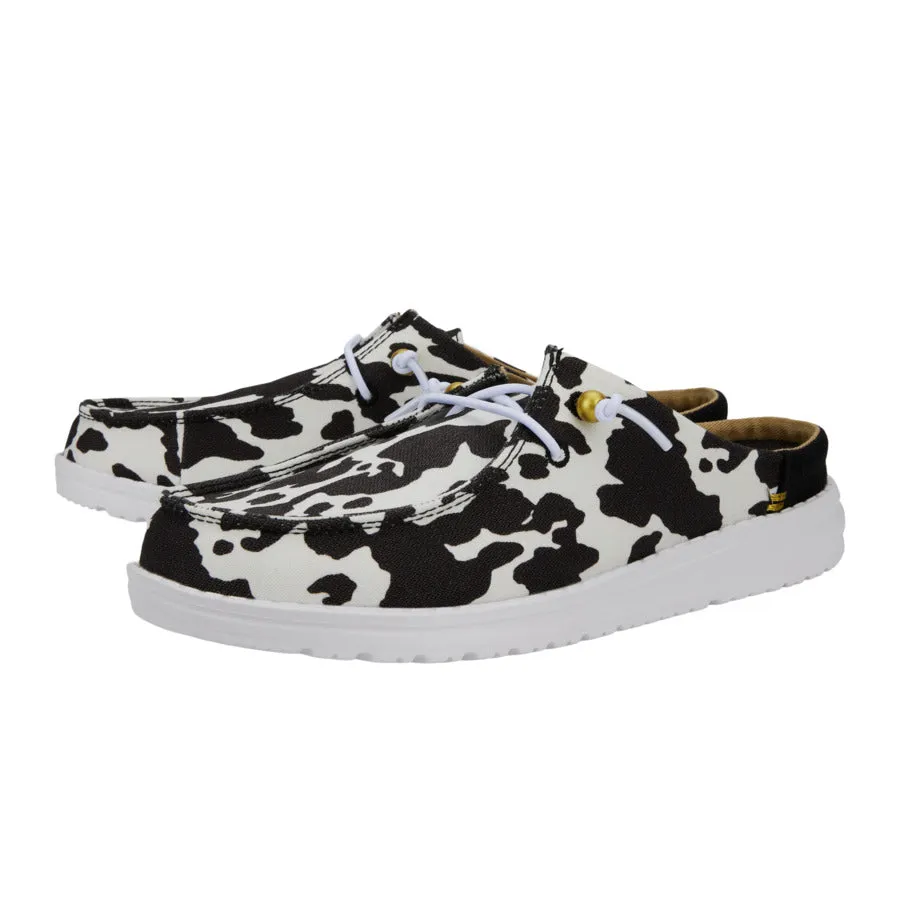 Wendy Slip Classic - White/Black Cow Print