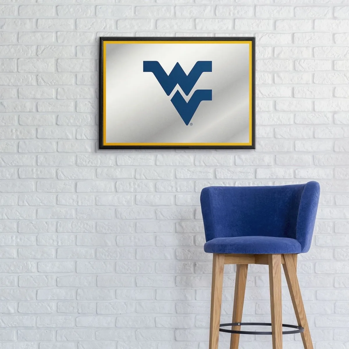 West Virginia Mountaineers: Framed Mirrored Wall Sign