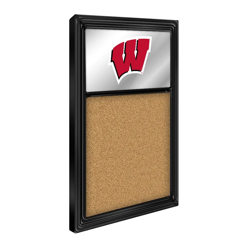 Wisconsin Badgers: Mirrored Cork Note Board