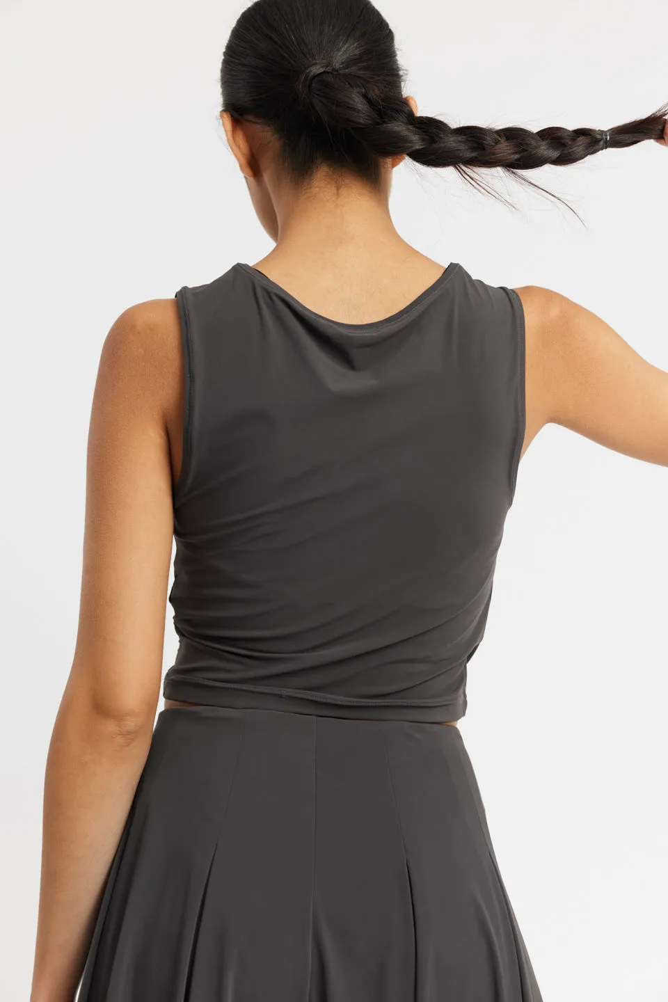 Wrap Top Athene - almost black
