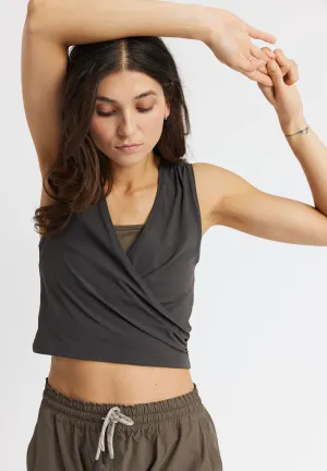Wrap Top Athene - almost black