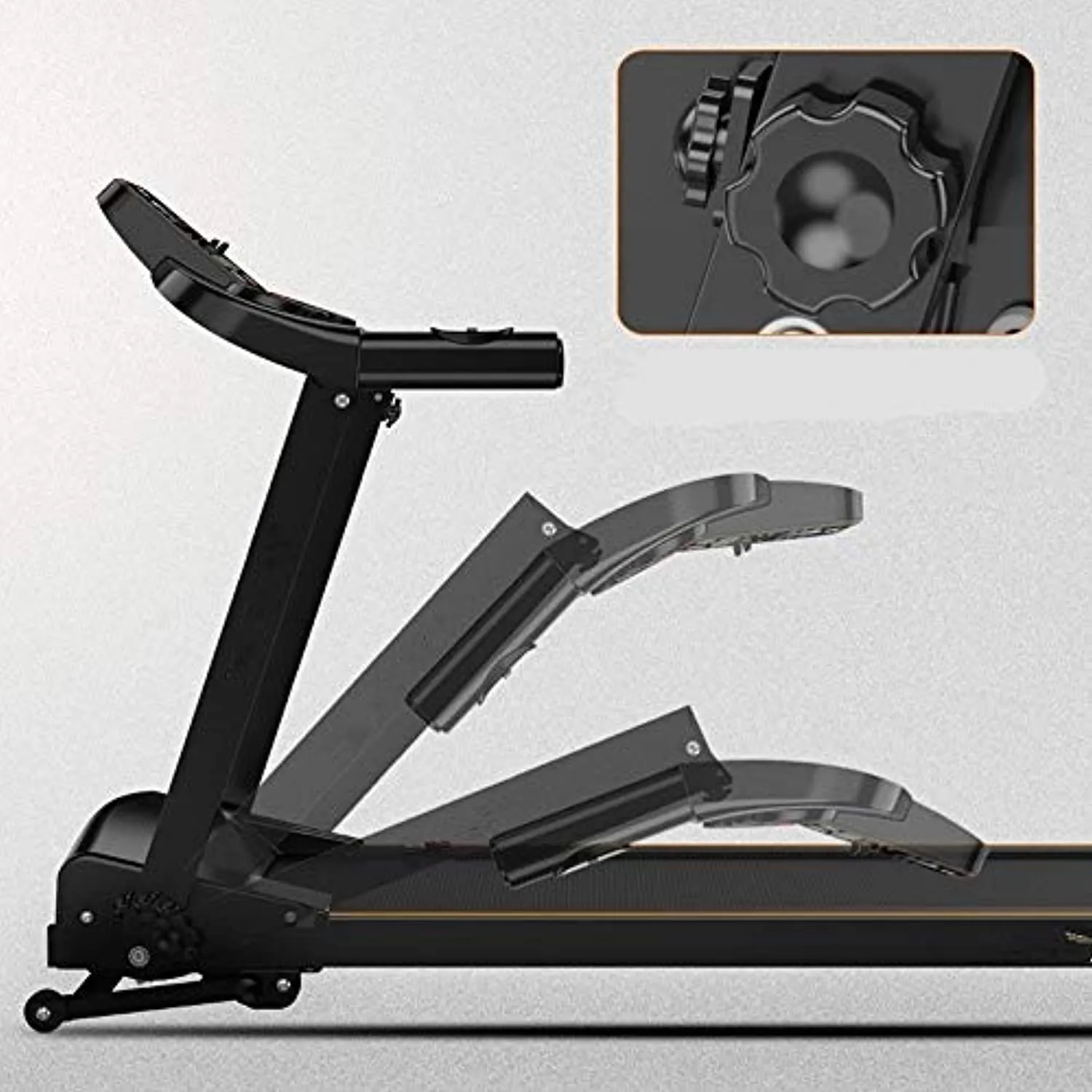 Zzfni Treadmill Household Small Treadmill, Ultra Silent Folding Electric Walking Machine, Home Fitness Equipment Foldable Treadmill