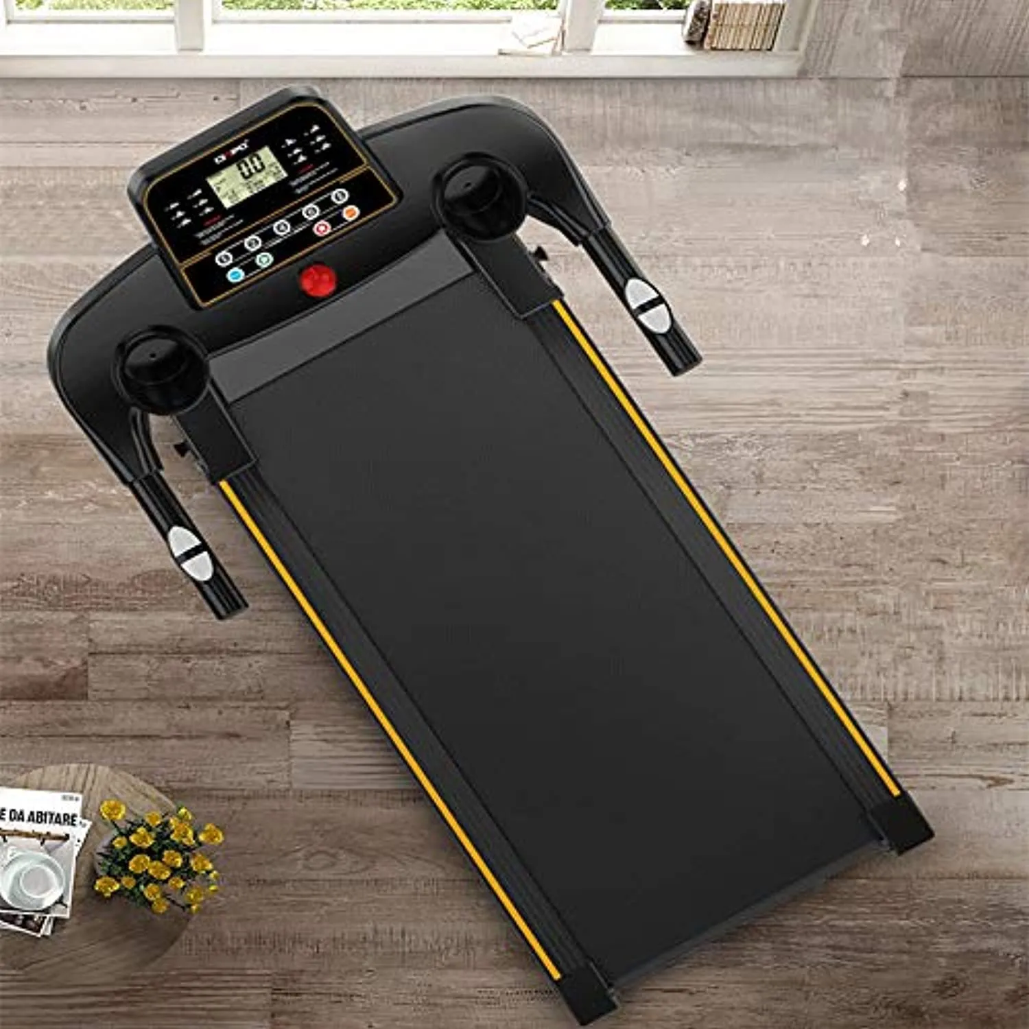 Zzfni Treadmill Household Small Treadmill, Ultra Silent Folding Electric Walking Machine, Home Fitness Equipment Foldable Treadmill